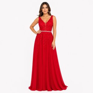 Vestido de gala rojo